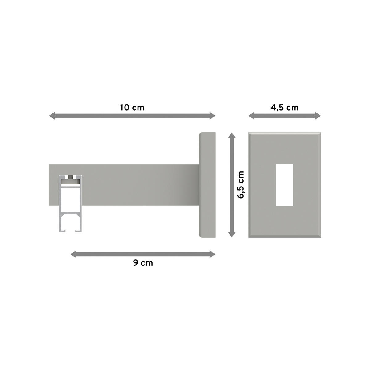 INNENLAUF-GARDINENSTANGEN-SET Smartline Lox 200 cm, 1-läufig, 14x35 mm Weiß - Weiß, Metall (200cm) - INTERDECO