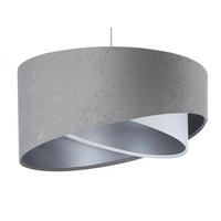 HÄNGELEUCHTE Grau 50/23 cm - Weiß/Grau, Kunststoff (50/1.3/23cm) - ONZENO