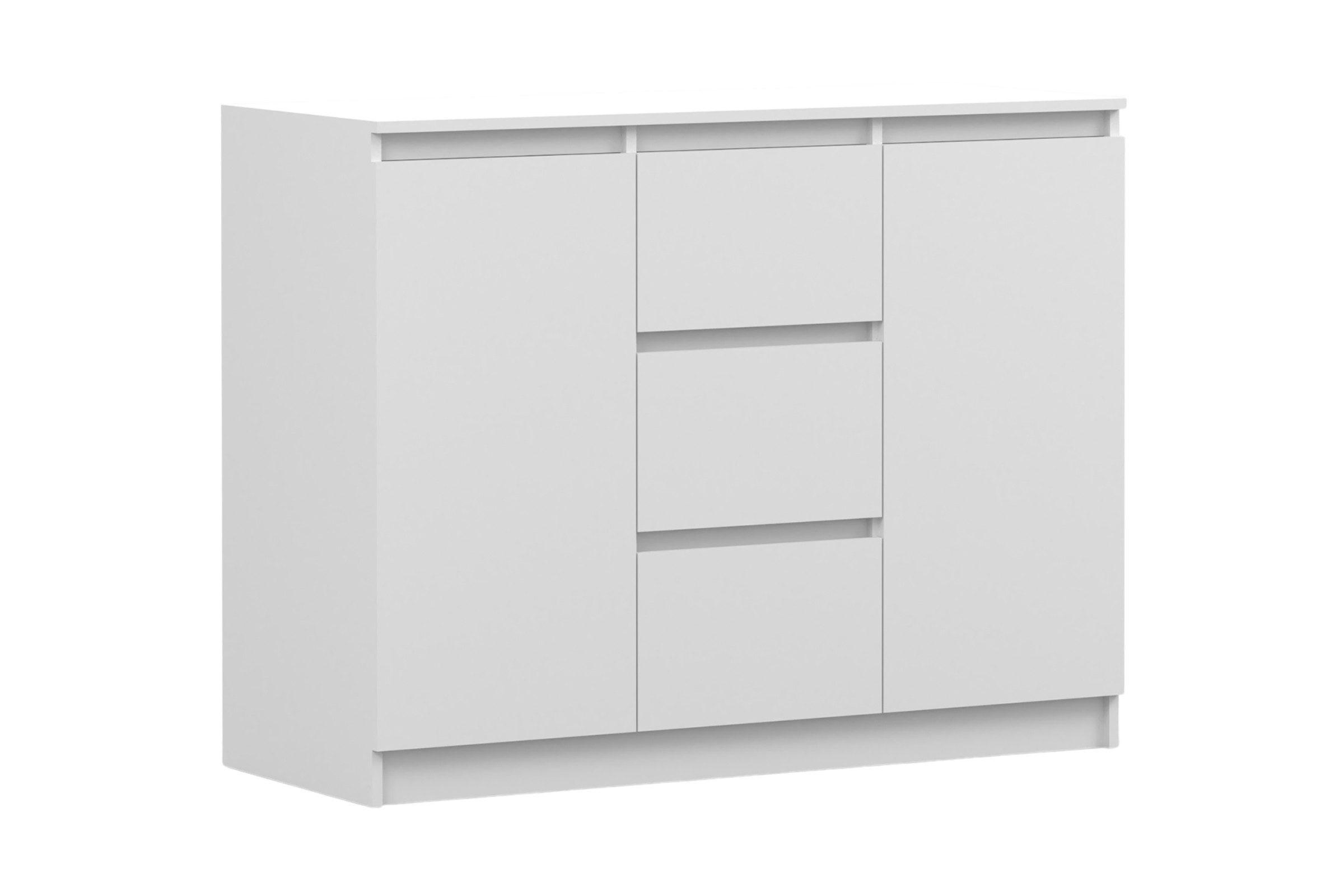 KINDERKOMMODE SIMO 04 120/86/42 cm in Weiß - Weiß, Holzwerkstoff (120/86/42cm) - Deine Möbel 24