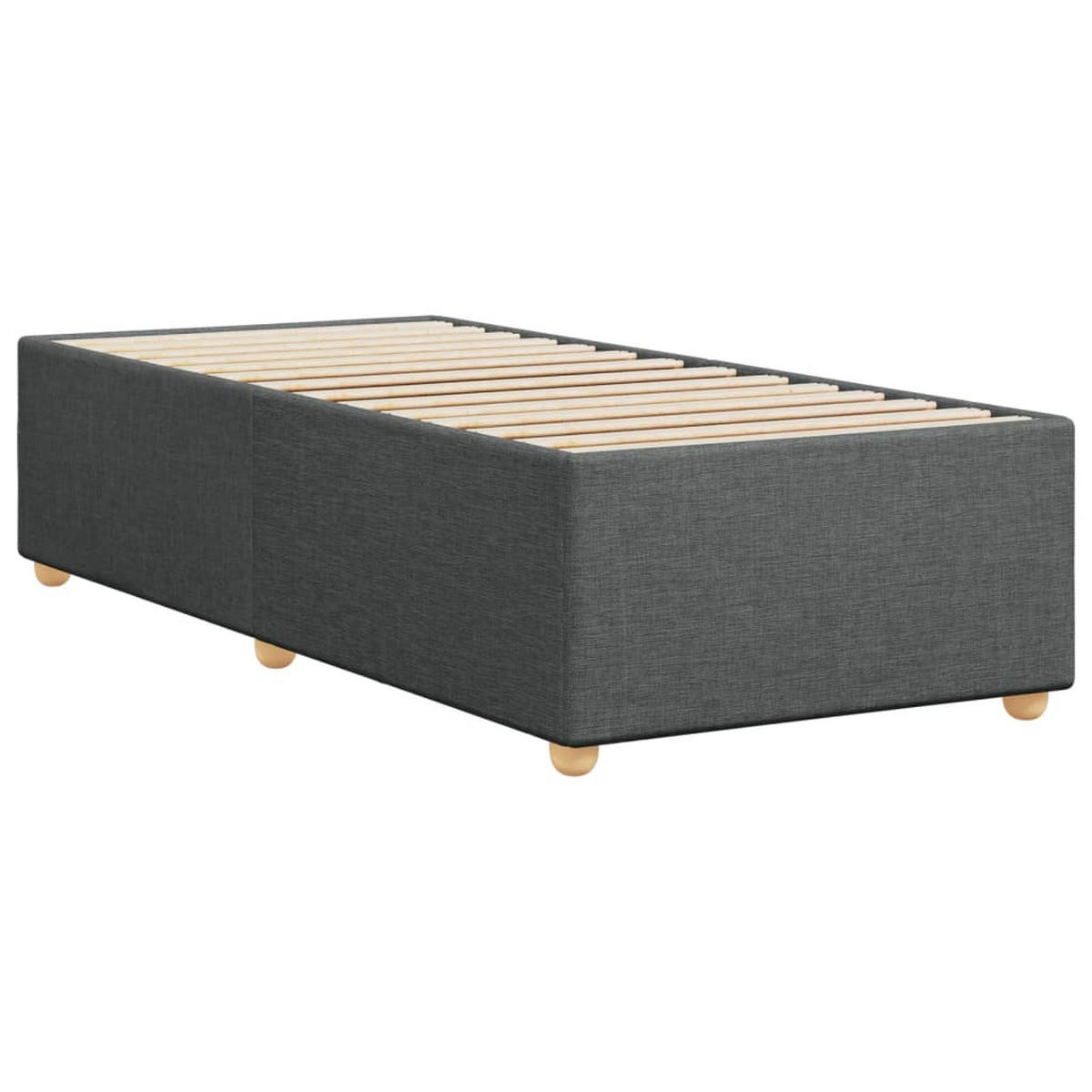 BETTGESTELL Ohne Matratze Dunkelgrau 90/200 Cm Stoff - Dunkelgrau, Textil (90/200cm) - vidaXL