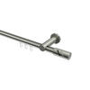 INNENLAUF-GARDINENSTANGEN-SET Platon Zoena 100 cm, 1-läufig, 20 mm Ø Edelstahl-Optik - Edelstahlfarben, Metall (100cm) - INTERDECO