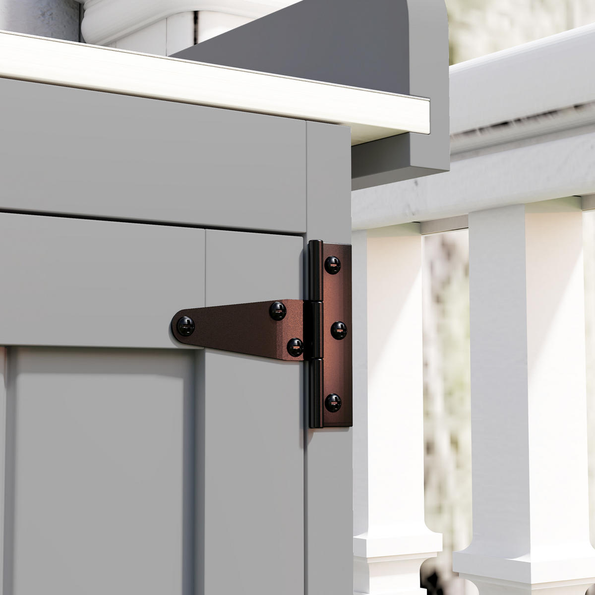 GARTENSCHRANK DE-09264 Grau - Grau, Holz (43/88/74cm) - ComfortXL