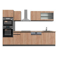 KUHINJSKI BLOK R-Line Zlata moč hrast/antracit 300 cm z visoko omaro, DP Hrast - medeni hrast/antracit, leseni material (300/206.8/60cm) - Vicco