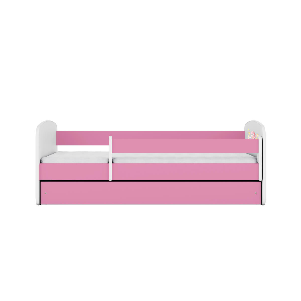 KINDERBETT Ballon mit Schublade 140/70 80/61/144 - Rosa, Holzwerkstoff (70/140cm) - RAUMHIRSCH FURNITURE