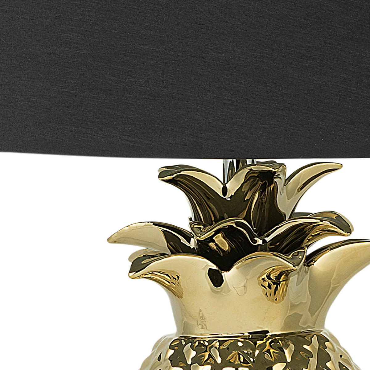 TISCHLAMPE Pineapple 32/32/52 cm - Goldfarben, Keramik (32/32/52cm) - Beliani
