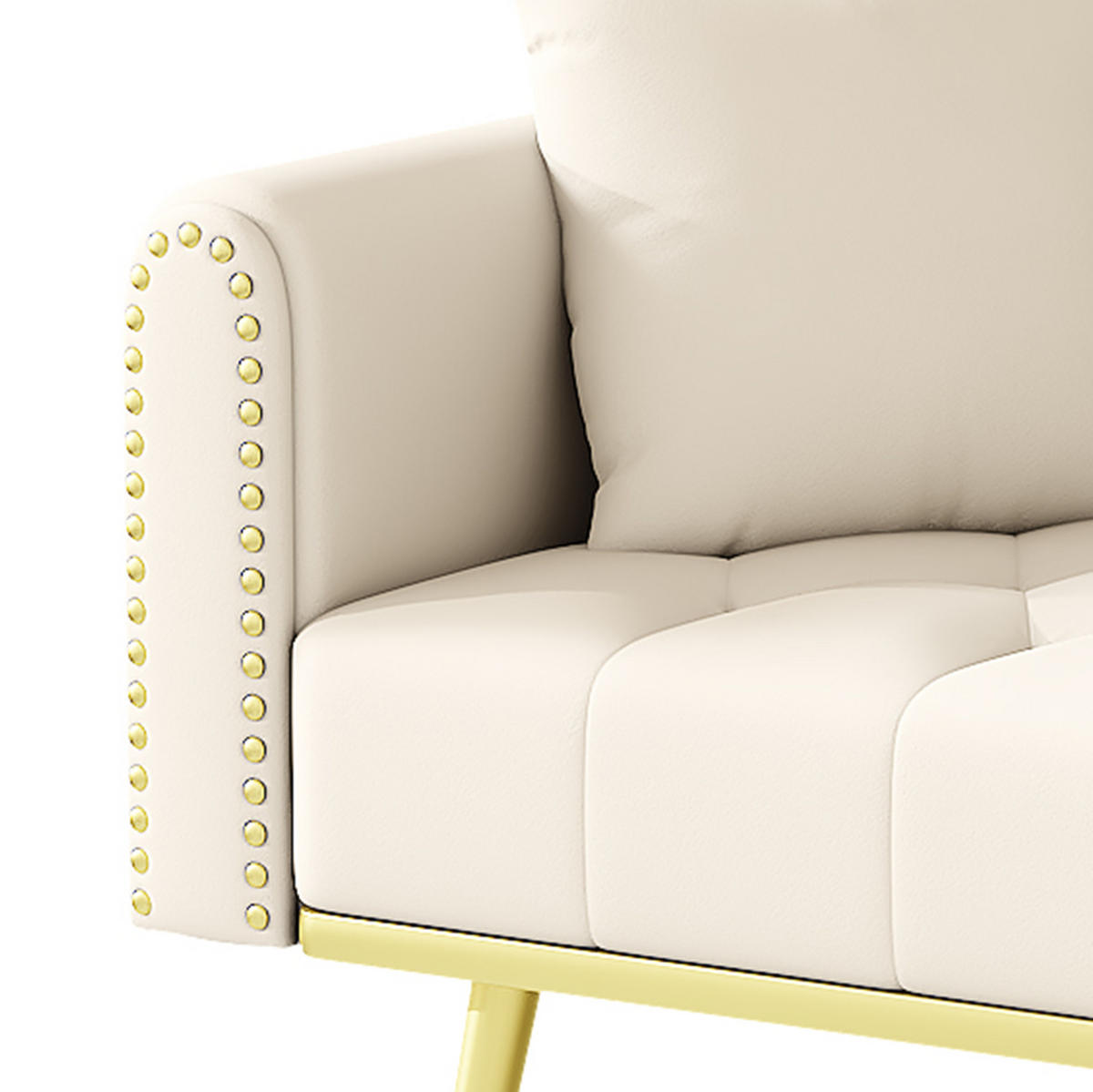 SCHLAFSOFA mit Liegefunktion 175 x 80 x 73,5 cm Samt Beige - Beige, Kunststoff (175/73.5/80cm) - Meubliv