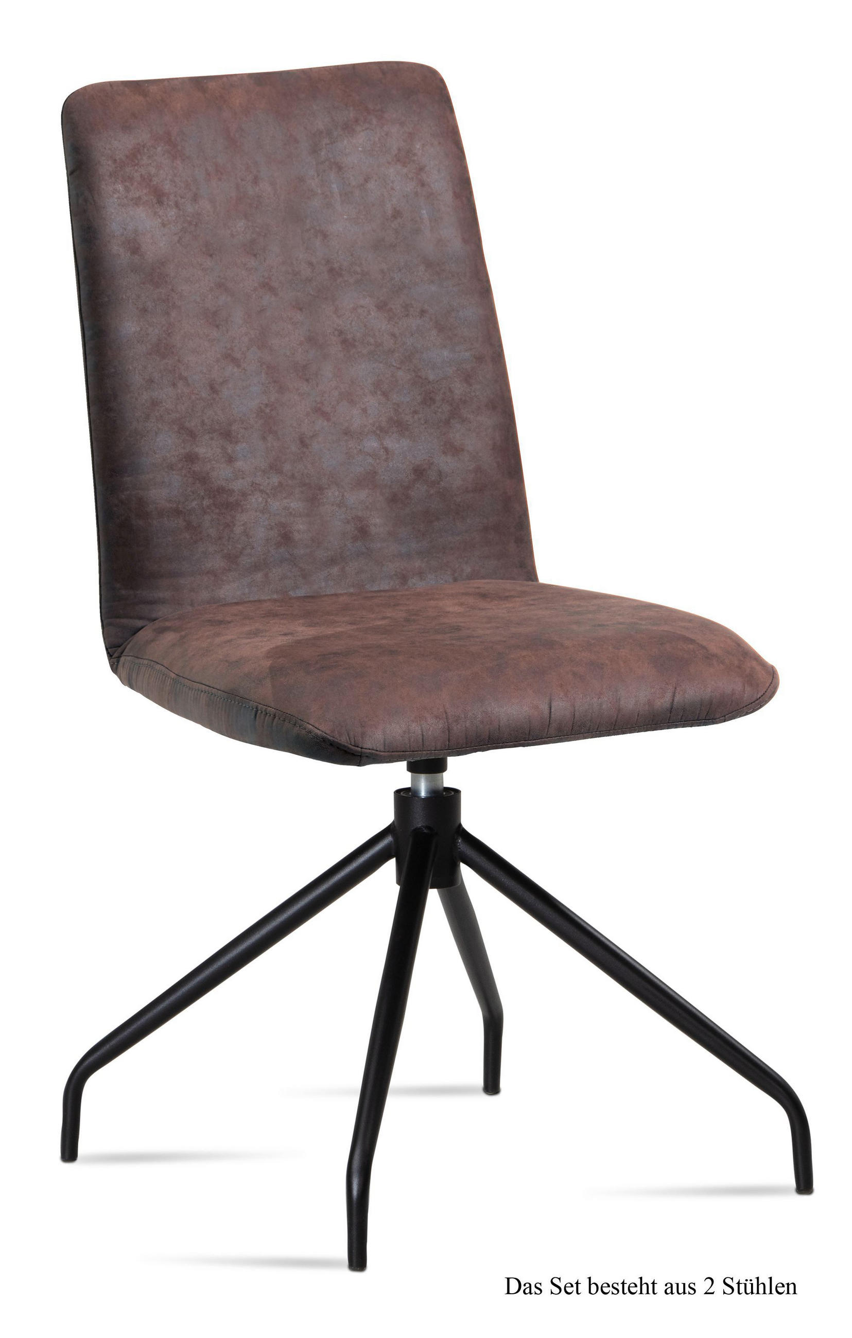 ESSZIMMERSTUHL drehbar (2er-Set) Divona 47x92x60 Schwarz/Braun - Schwarz/Braun, Kunststoff (60/92/47cm) - 58aufmkessel