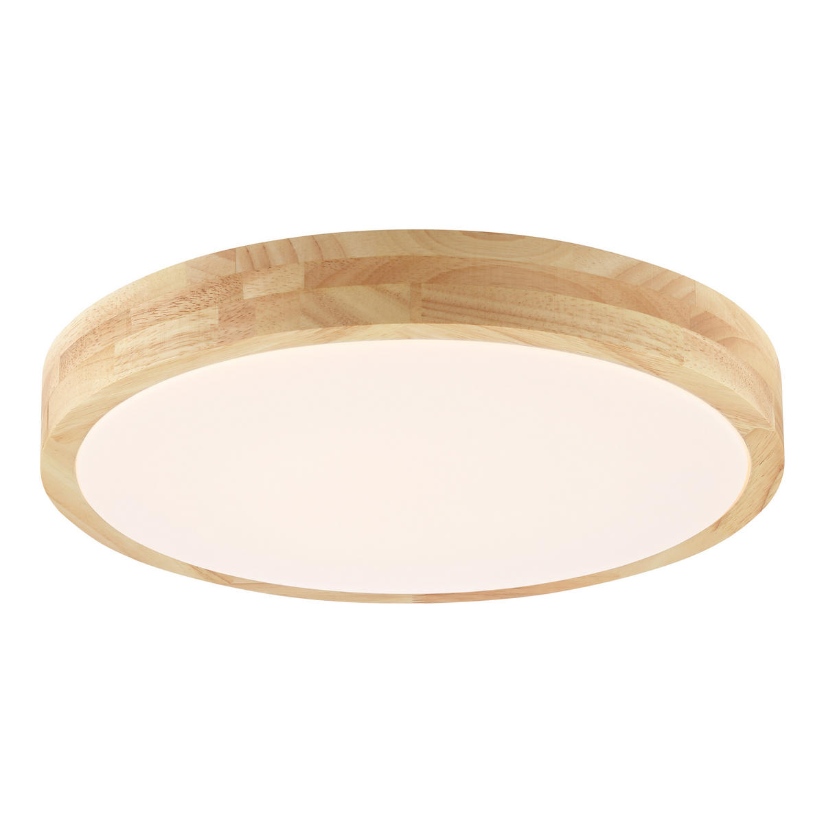 LED DECKENLEUCHTE Moreen Holz hell/Weiß 34/34/6,8 cm - Multicolor, Metall (34/34/6.8cm) - Brilliant