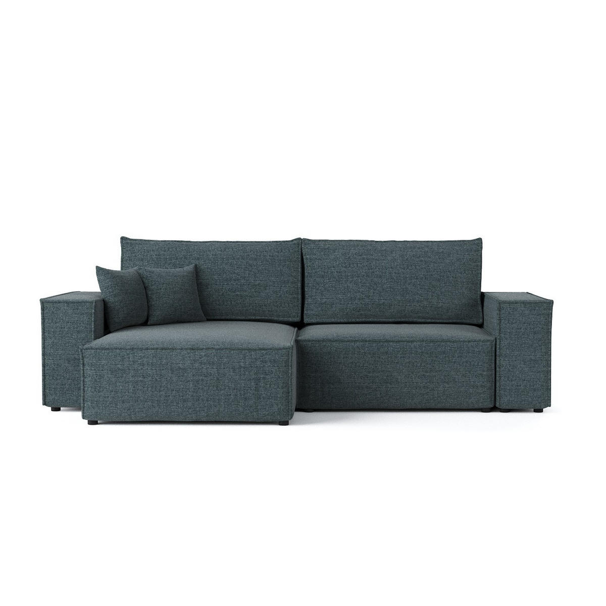 ROHOVÁ SEDAČKA CAVO, textil, Modrošedá - černá/šedohnědá, dřevo/kompozitní dřevo (255/148cm) - AltaBeds