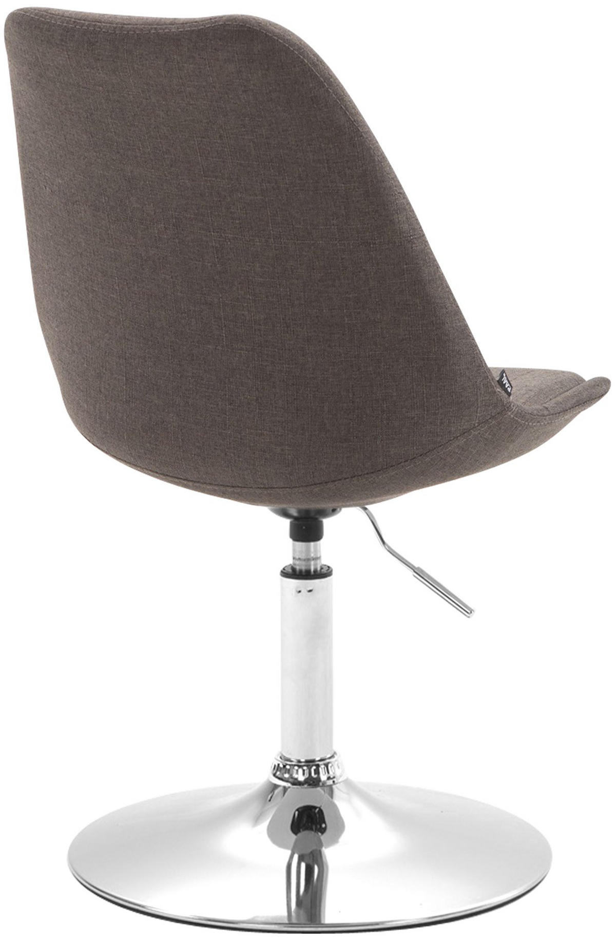 DREHSTUHL Stoff dunkelgrau - Chromfarben/Dunkelgrau, Textil/Metall (48/76/57cm) - CLP