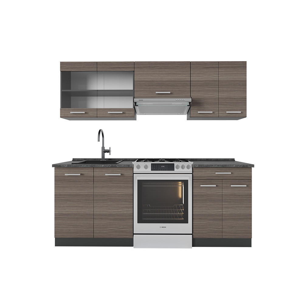 Anthrazit/Grau, Holzwerkstoff (200/81.6/60cm) - Vicco