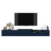 TV-LOWBOARD 2-er Set Elpis2 Marineblau Matt Glamour 150 cm - Blau, Holzwerkstoff (300/37.5/36.5cm) - Meble Lindner