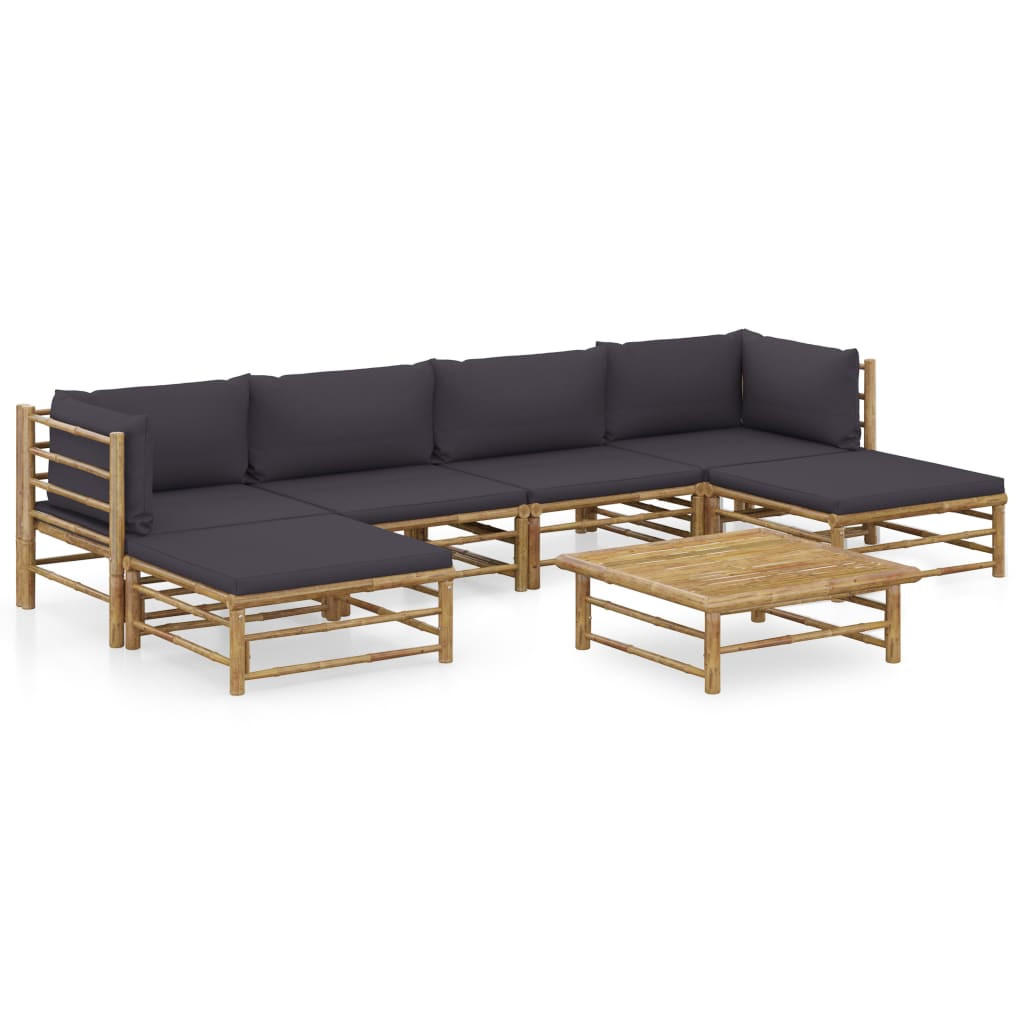 GARTENSET Reul 7-teilig - Grau, Naturmaterialien - Nettlife