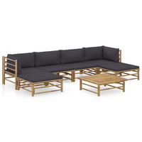 GARTENSET Reul 7-teilig - Grau, Naturmaterialien - Nettlife