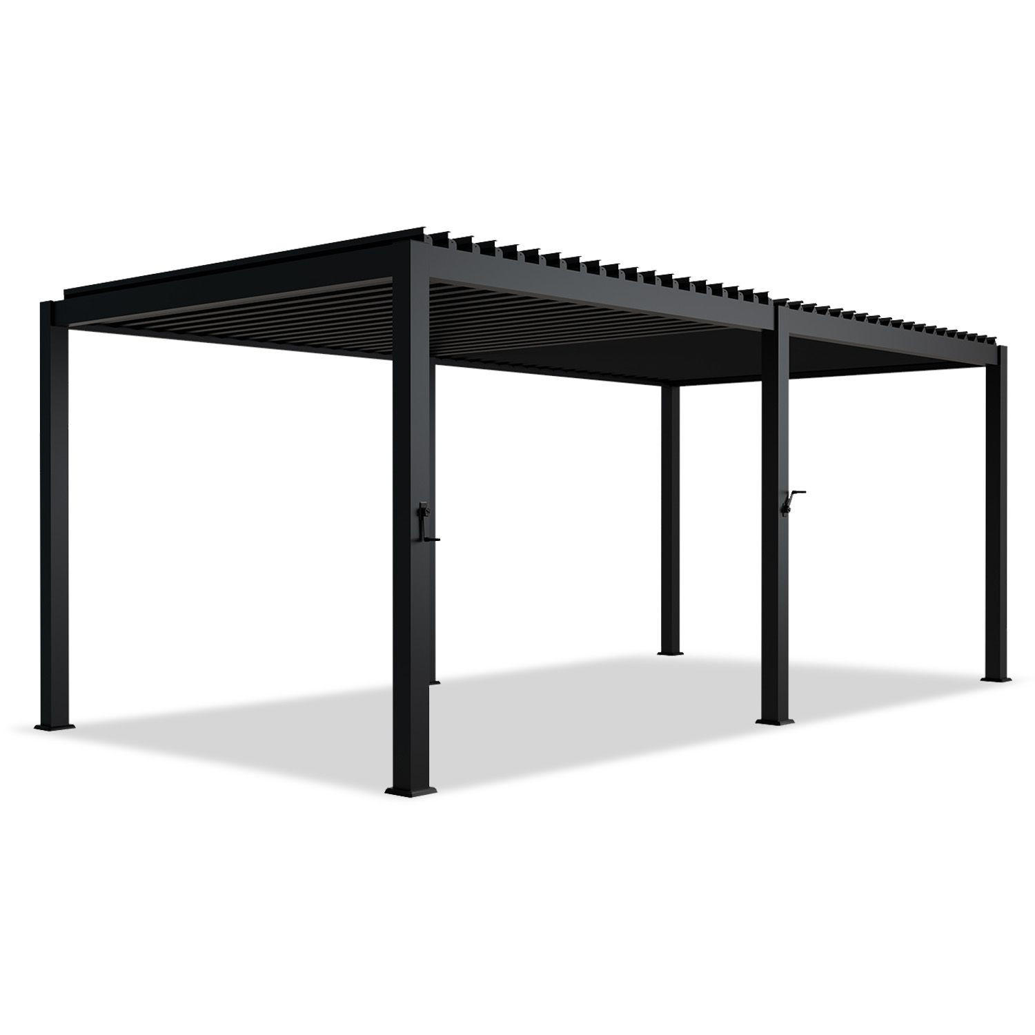 PERGOLA/ LAMELLENDACH Tahiti 3x5,9 m anthrazit - Anthrazit, Metall (590/240/300cm) - Juskys