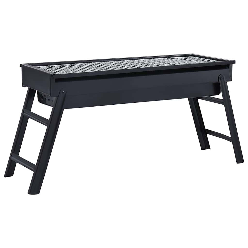 CAMPING-GRILL Tragbar 60/22,5/33 Cm - Schwarz, Metall (22.5/33/60cm) - vidaXL