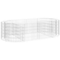 GABIONEN-HOCHBEET Verzinktes Eisen 200x100x50 cm - Silberfarben, Metall (200/50/100cm)