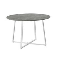 ESSTISCH NOA Beton, 110/110/76 cm - Weiß/Grau, Holzwerkstoff/Metall (110/110/76cm) - B&D Home