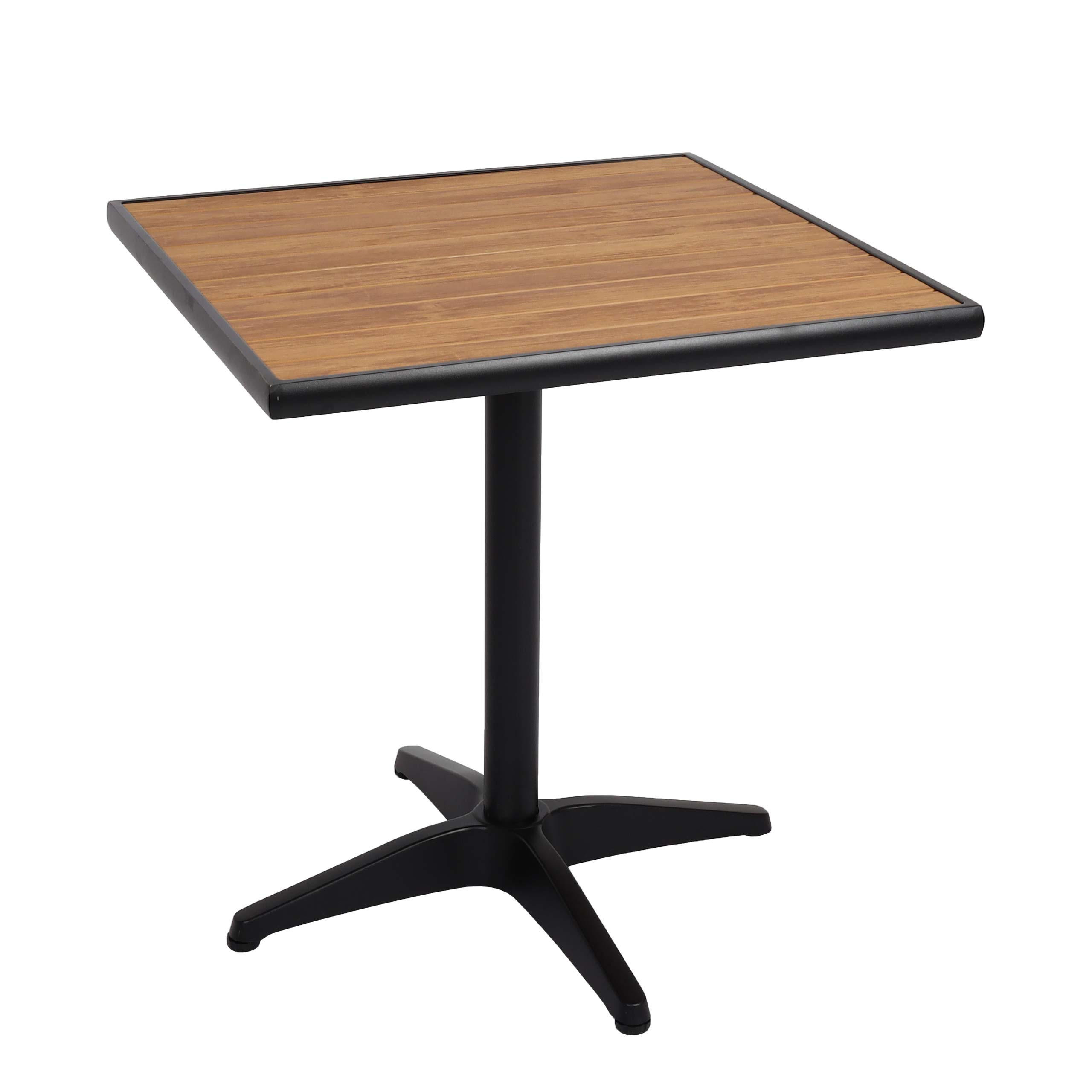 GARTENTISCH Schwarz, Braun - Schwarz/Braun, Metall (70/70/74cm) - MCW