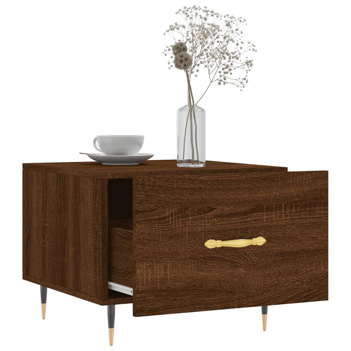 COUCHTISCH Braun Eichen-Optik 50x50x40 cm Holzwerkstoff - Braun, Holzwerkstoff (50/50/40cm) - furnicato