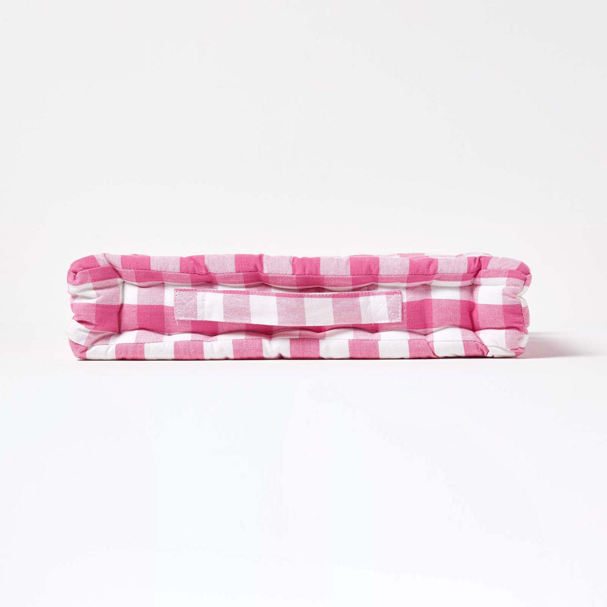 SITZKISSEN pink-weiß kariert 40/40/8 cm - Pink, Textil (40/40/8cm) - Homescapes