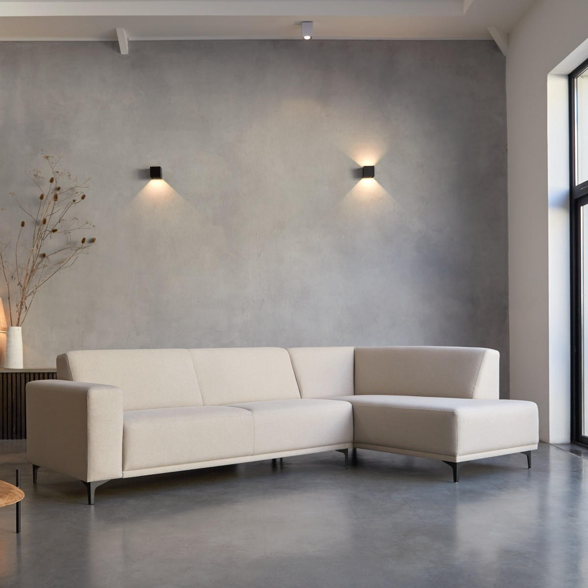 SOFA Lars Beige aus Stoff - Beige, Textil (294/185cm) - Tikamoon