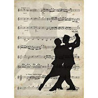 POSTER Tango Paar. A4 Rahmenlos - Klar, Papier (29.7/5/21cm) - Nacnic