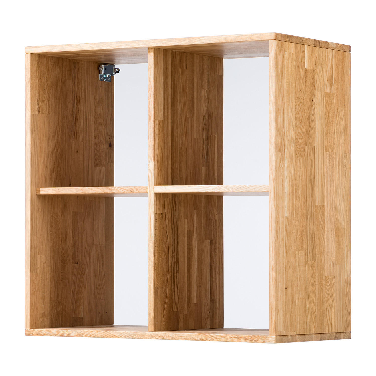 REGALELEMENT ohne Rückwand - Wildeiche massiv - Braun, Holz (74/74/35cm) - home24