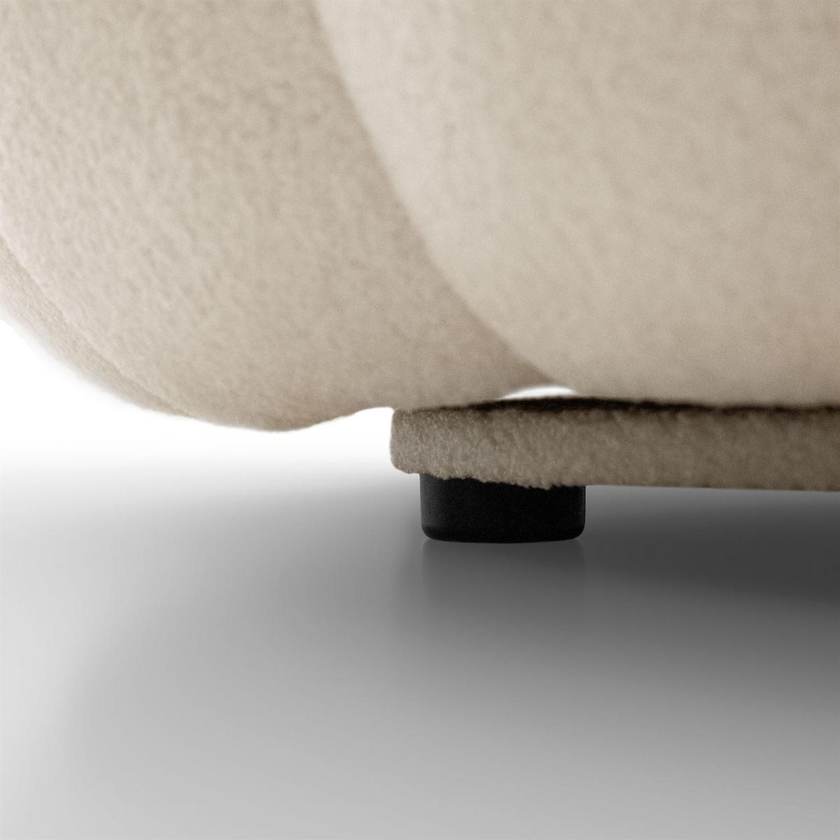 DREHSESSEL FLUFFY mit Fußstütze - Beige, Textil (95/60/95cm) - Lookway