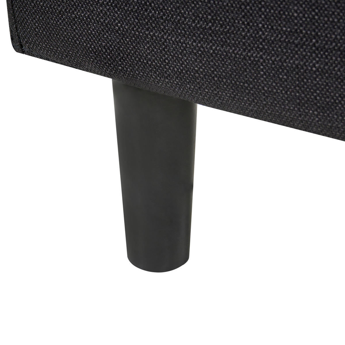 POSTEL s roštem 120/200 cm Látka Černá Fitou - černá, textil (120/200cm) - Beliani