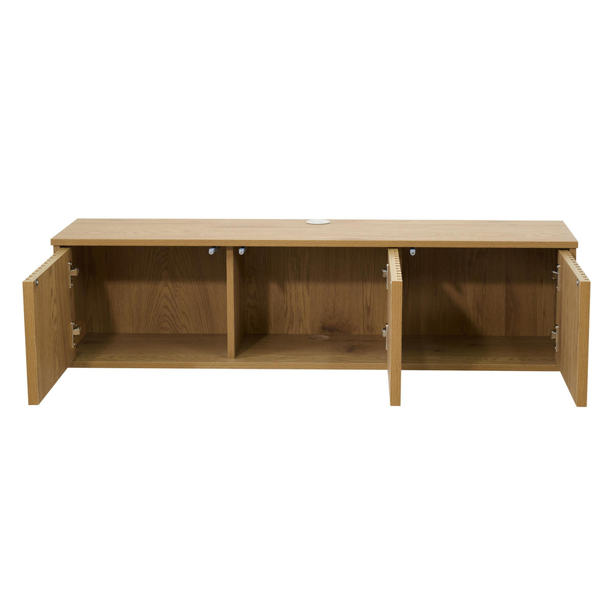 TV-SCHRANK, helles Holz - Beige, Holz (120/30/30cm) - Oviala