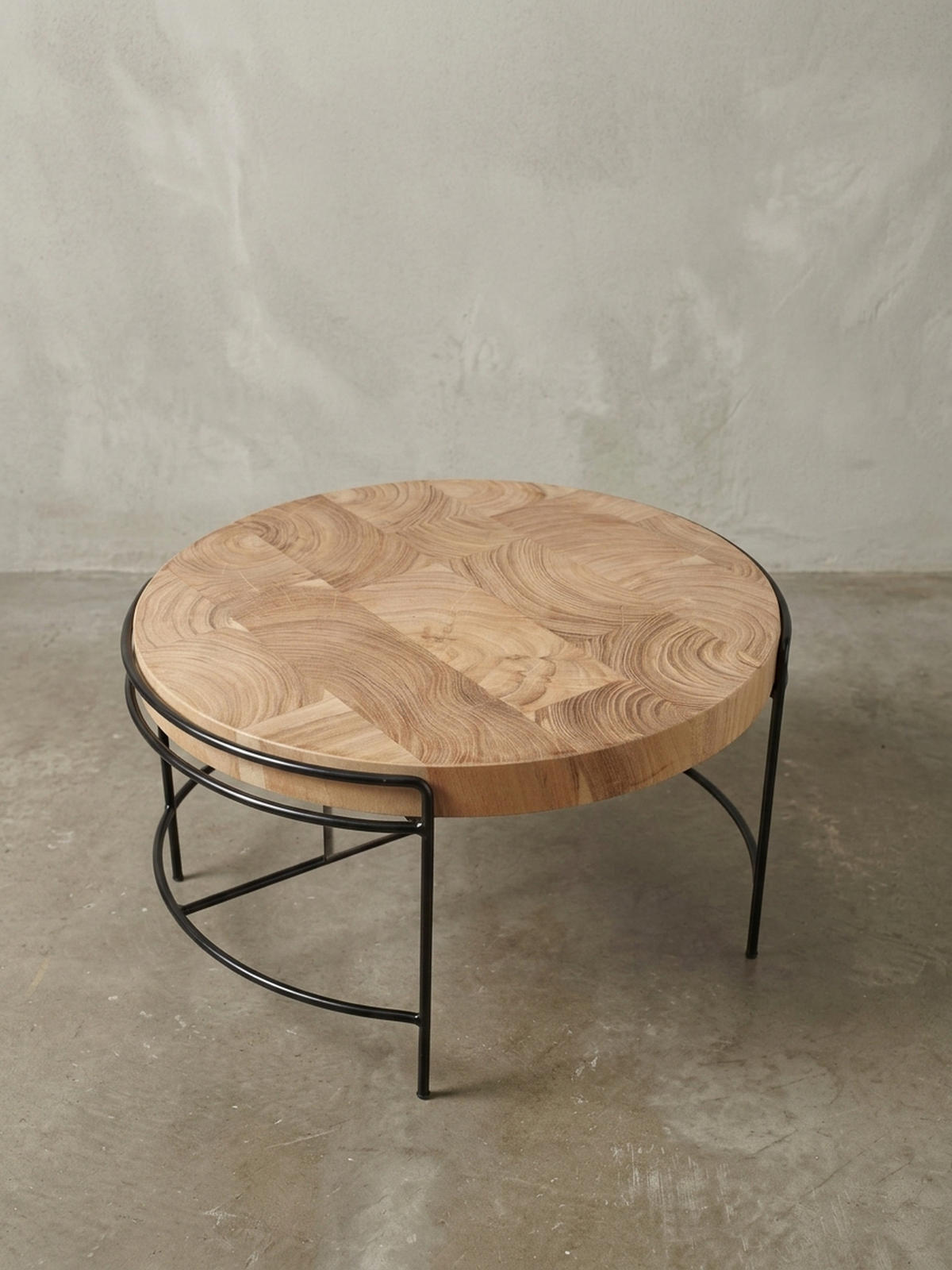 COUCHTISCH Industrial, Akazienholz Mattschwarz Metallgestell, 62x40x62 cm - Beige/Schwarz, Holz/Metall (62/62/40cm) - KADIMA DESIGN