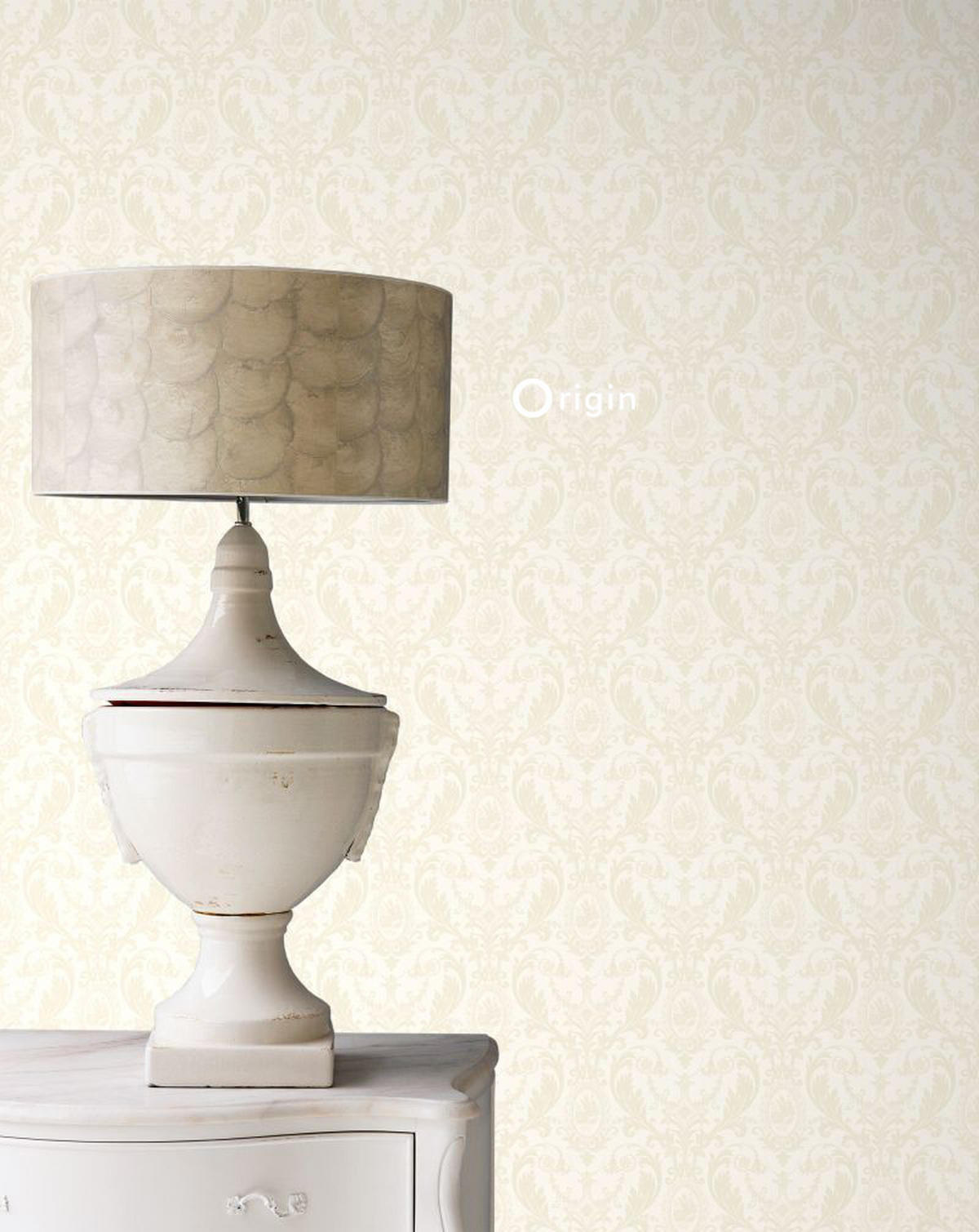 TAPETE Ornamente 53 cm x 10.05 m - Weiß, Papier (53/1000cm) - Origin Wallcoverings