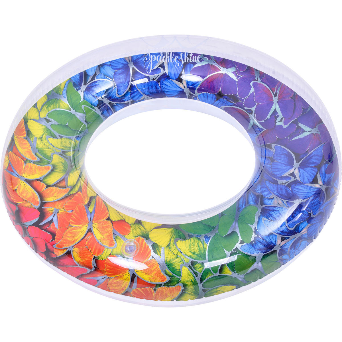 SCHWIMMREIFEN Schmetterling Ø90 cm bunt mit Sicherheitsventil - Multicolor, Kunststoff (90/90cm) - Avenli