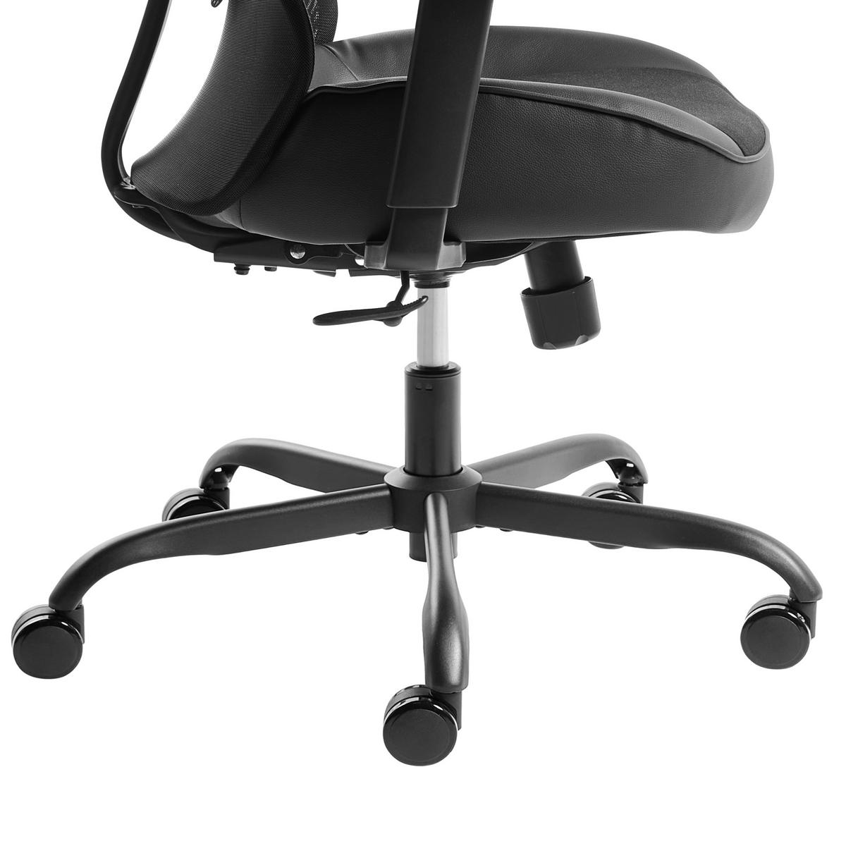 BÜROSTUHL Schwarz Stryke - Schwarz, Kunststoff/Textil (70/115/70cm) - Beliani