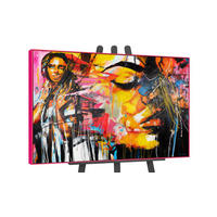 GEMÄLDE Symphonie der Farben Schattenfugenrahmen Pink 120x80 cm - Pink, Holz (120/80cm) - YS-art gallery