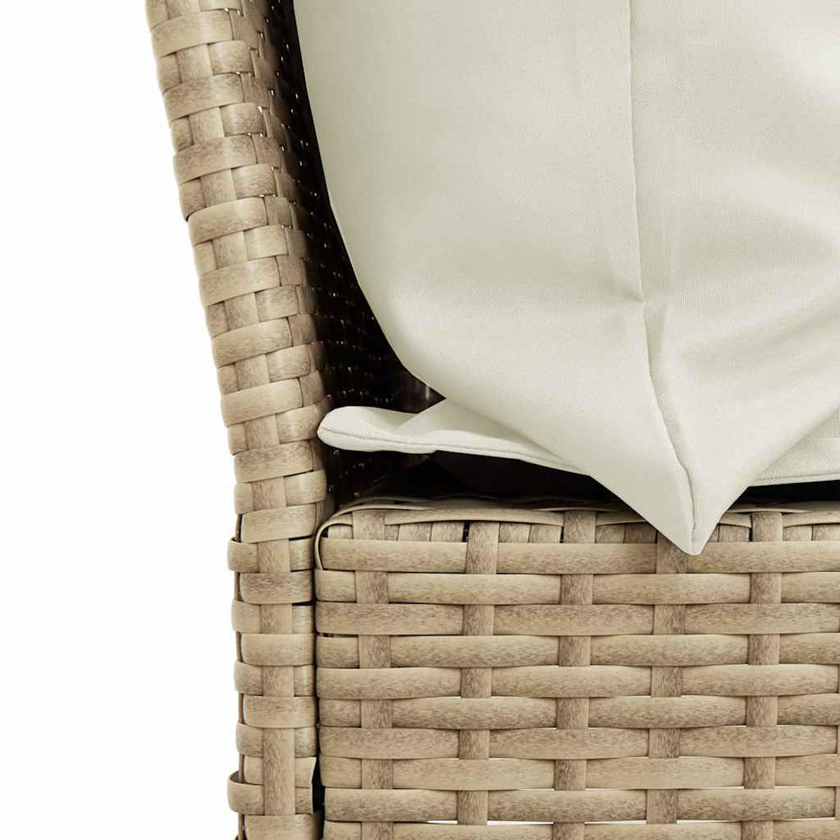 GARTEN-SOFAGARNITUR 4Er Set Mit Kissen L-Form Beige Poly Rattan - Hellgrau, Kunststoff - vidaXL