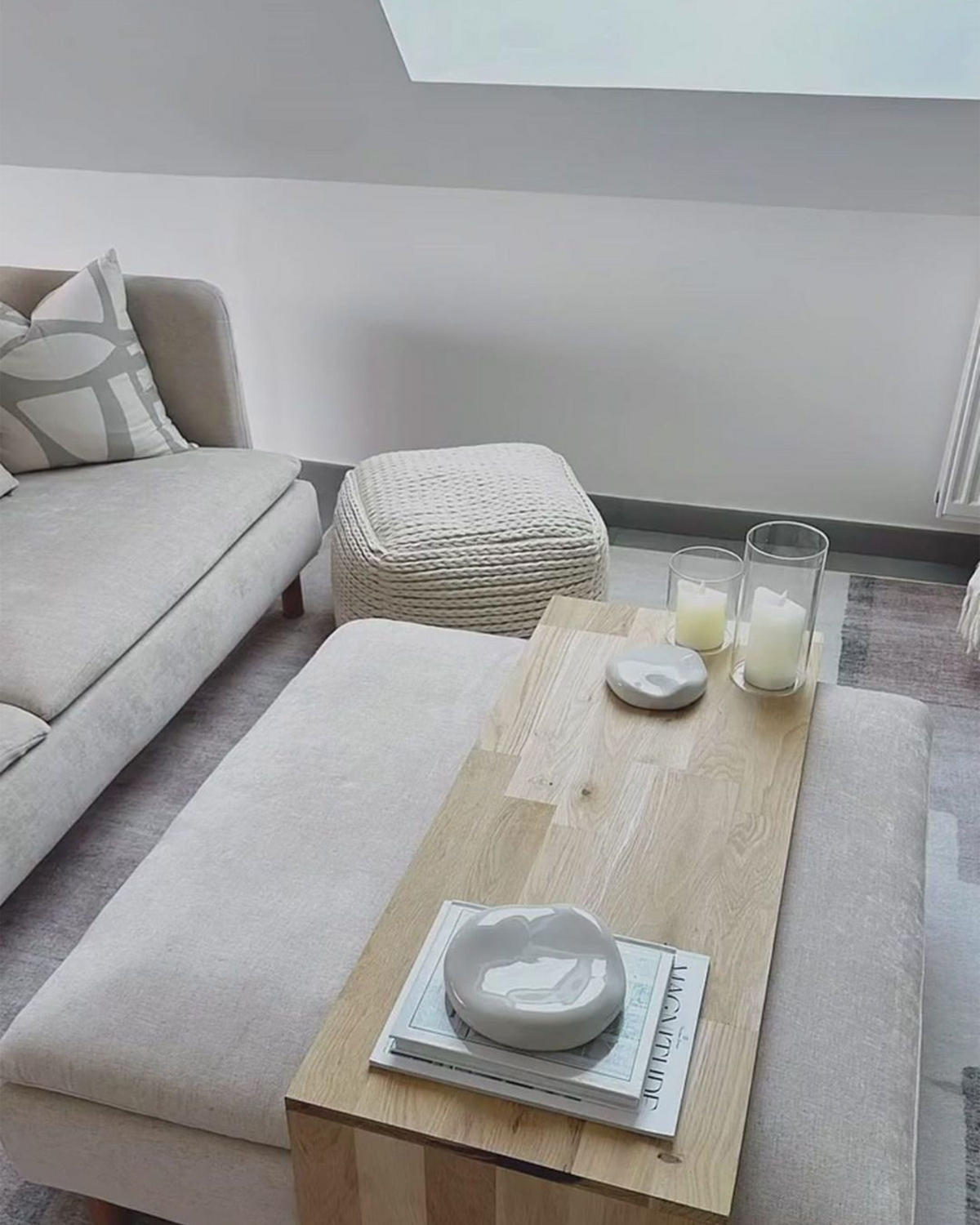 PUF Bavlna Světle béžový Daman - béžová, plast (50/35/50cm) - Beliani