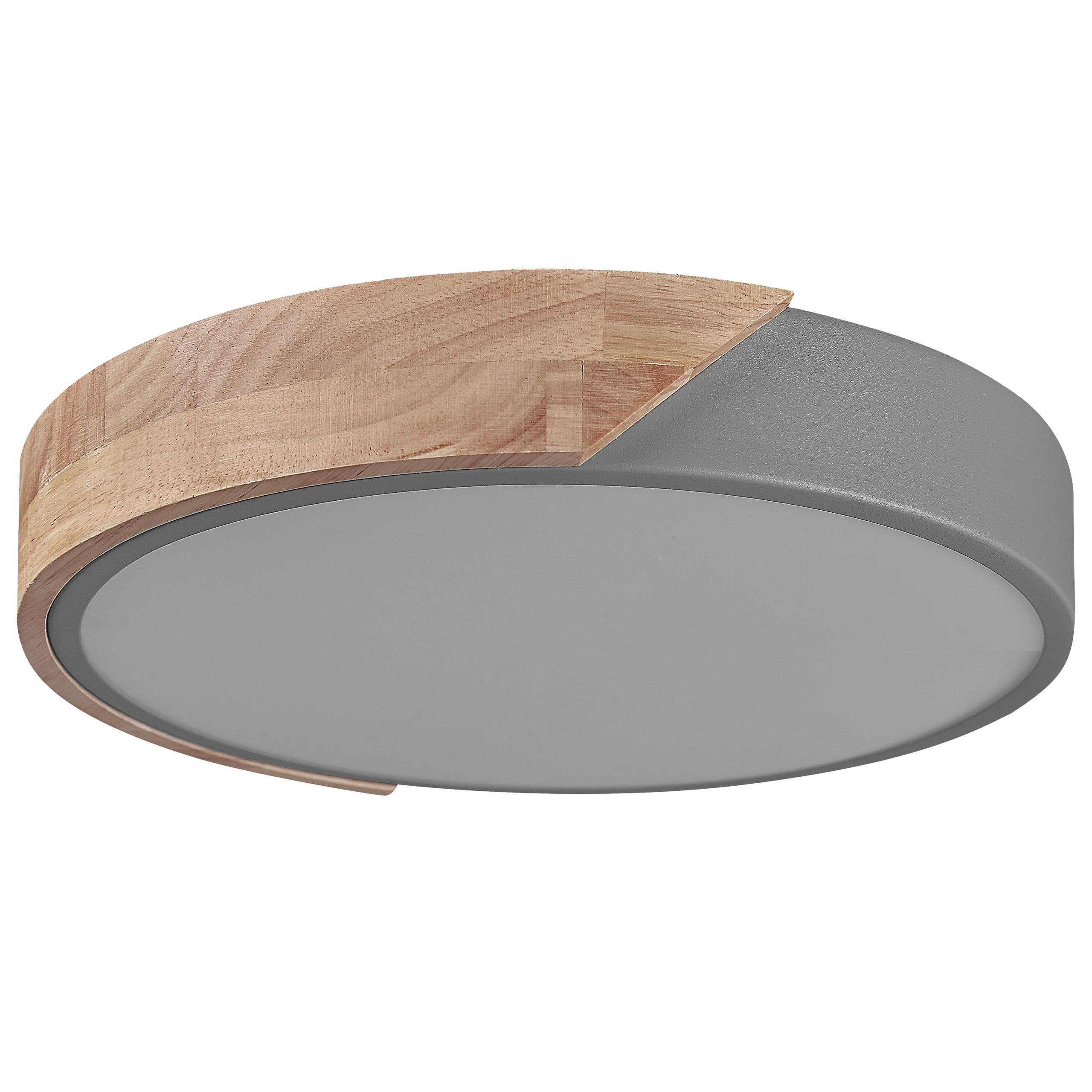 DECKENLEUCHTE Pattani 31/31/5 cm - Grau, Metall (31/31/5cm) - Beliani