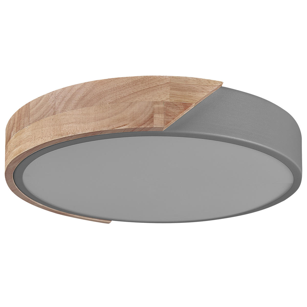 DECKENLEUCHTE Pattani 31/31/5 cm - Grau, Metall (31/31/5cm) - Beliani