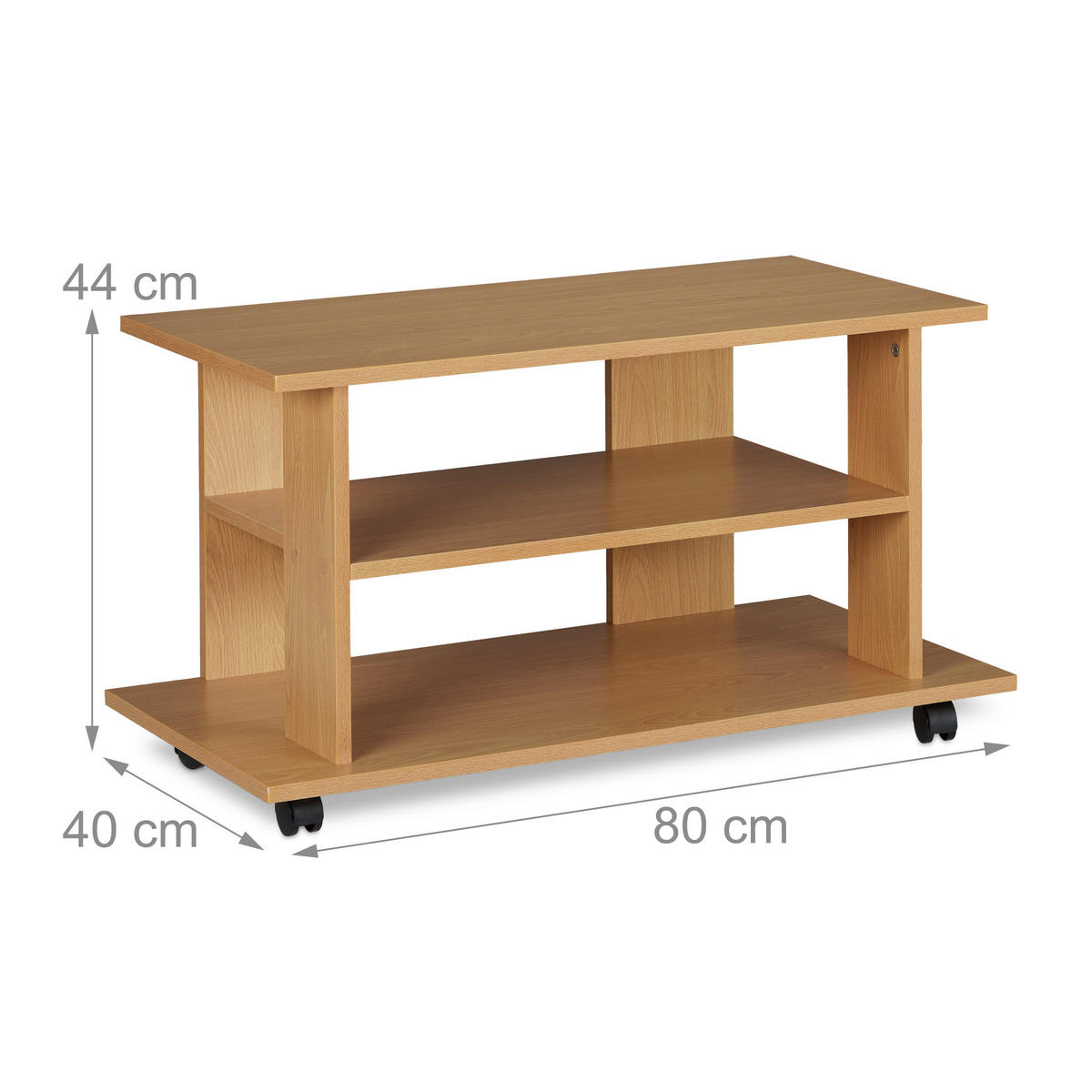TV-BOARD - Hellbraun, Holzwerkstoff/Papier (80/45/40cm) - Relaxdays