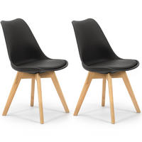 STUHL 2er-Set Klara Schwarz - Schwarz, Holz/Kunststoff (49/82/53cm) - VS Venta-stock