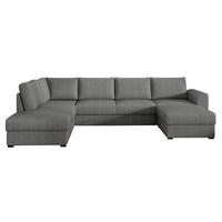 WOHNLANDSCHAFT Wilma, Seite: Links - Schwarz/Grau, Holz/Textil (305/85/188cm) - MIRJAN24