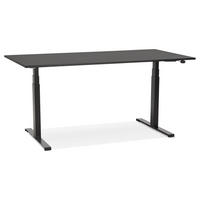 SCHREIBTISCH Höhenverstellbar Elektrisch Ergonomisch XARIX, Schwarz 140x70x127 cm - Schwarz, Holzwerkstoff/Metall (70/140/127cm) - KADIMA DESIGN