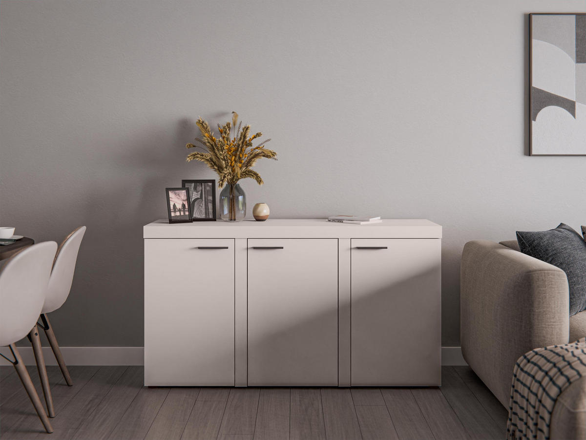 SIDEBOARD Spacoro 3D Beige 148,8/82/40,3 cm – Wohnzimmer Kommode Stilvolle, Modern - Beige, Holzwerkstoff/Kunststoff (149/82/40cm) - AX Living