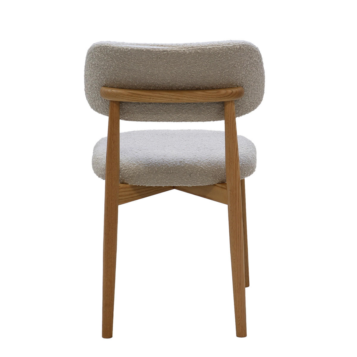 ESSZIMMERSTUHL 2er Set 2er Set aus Stoff mit Eichenholz, taupe - Taupe/Naturfarben, Holz/Textil (48/78/51cm) - Giga Meubel
