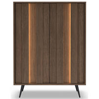KOMODA Amaro, dub, 93 cm - černá/barva dubu, kov/kompozitní dřevo (93.5/125.6/40cm) - Selsey