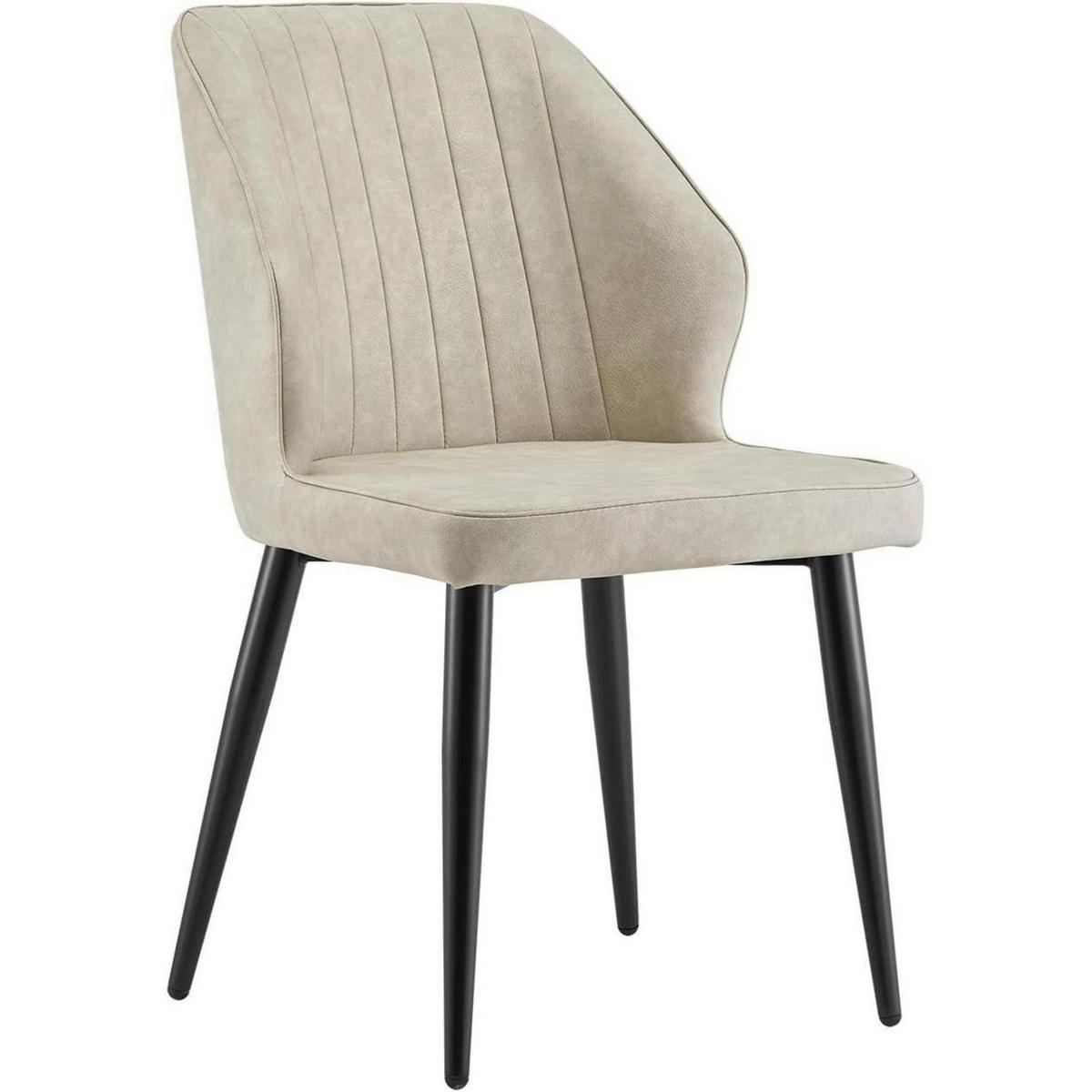 ESSZIMMERSTUHL 2er Set Kunstleder Beige - Beige, Kunststoff (47/85/44cm)