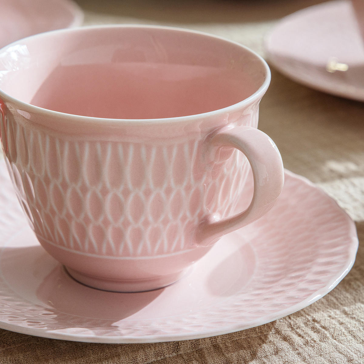 KAFFESERVICE CMIELOW SOFIA Kaffetassen-Set - Rosa, Keramik (15.7/7.5/15.7cm) - KONSIMO®