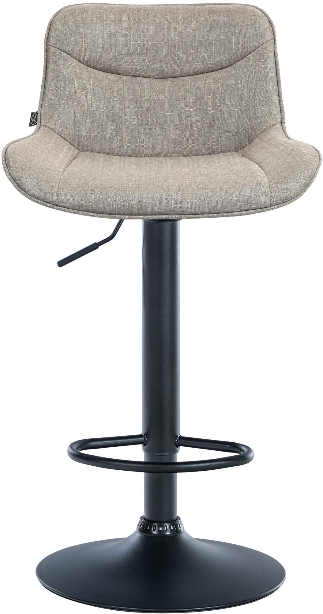 BARHOCKER Stoff taupe - Taupe/Schwarz, Textil/Metall (49/85/51cm) - CLP